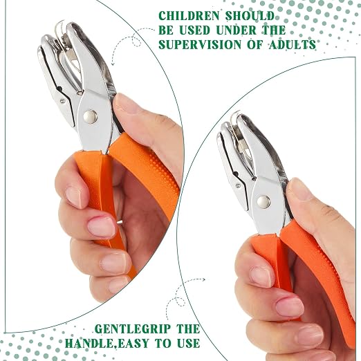 Lothee 6 Pcs Hole Punch Shapes Single Hole Paper Punchers - Image 4