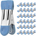 Clothes Pins Heavy Duty, 30 Pack, 2.17 Inch Metal Chip Clips, Bag Clips by CowdroBrand