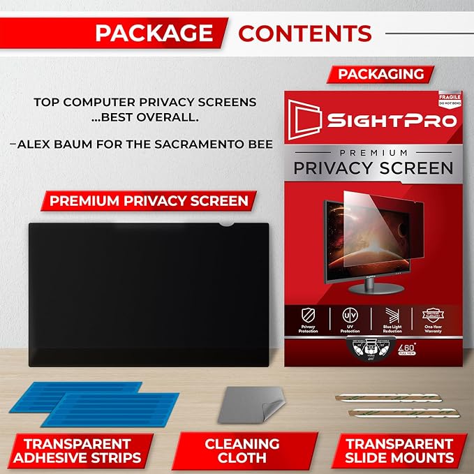 SightPro 21.5 Inch 16:9 Computer Privacy Screen Filter - Image 6