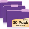 SUNEE File Folders, 30 Pack Manilla Folders 8.5 x 11, Colored File Folders Home by SUNEE