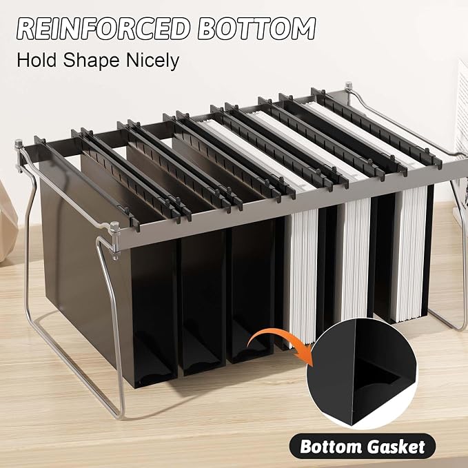 Extra Capacity Plastic Hanging File Folder Letter Size, 12 Pack Reinforced Hang - Image 5