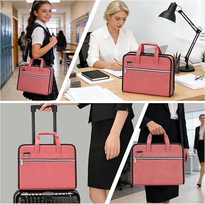 SEEKIND PU Leather Accordion File Organizer - Image 2
