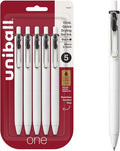 uniball one Retractable Gel Pens, Micro Point, 5 Pack by uni-ball