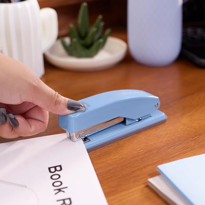 Swingline Stapler, Cub Compact Desktop Stapler, 20 Sheet Capacity, Electric Blue - Image 2