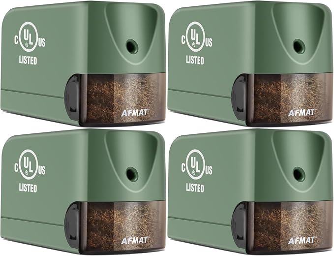 AFMAT 4 Pack Electric Pencil Sharpener, Heavy Duty Pencil Sharpener by AFMAT