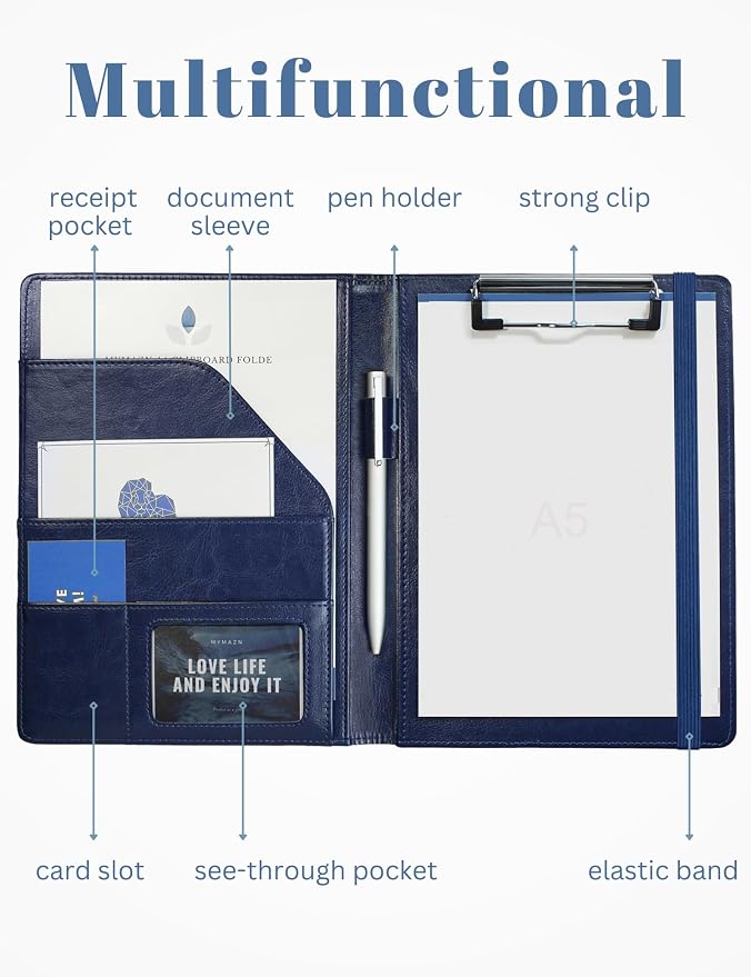 Small Padfolio Clipboard A5 Folder - Image 3