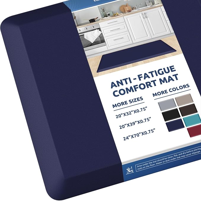 KitchenClouds Kitchen Mat Cushioned Anti Fatigue Rug 24"x70" Water Resistant by KitchenClouds