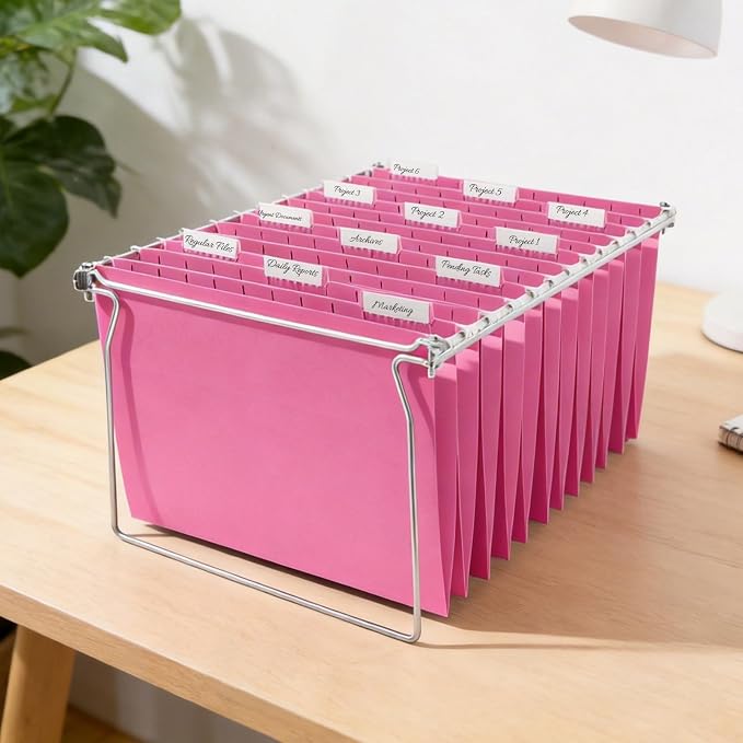 SUNEE Hanging File Folders, 25 Pack Letter Size Hanging File Folders - Image 6