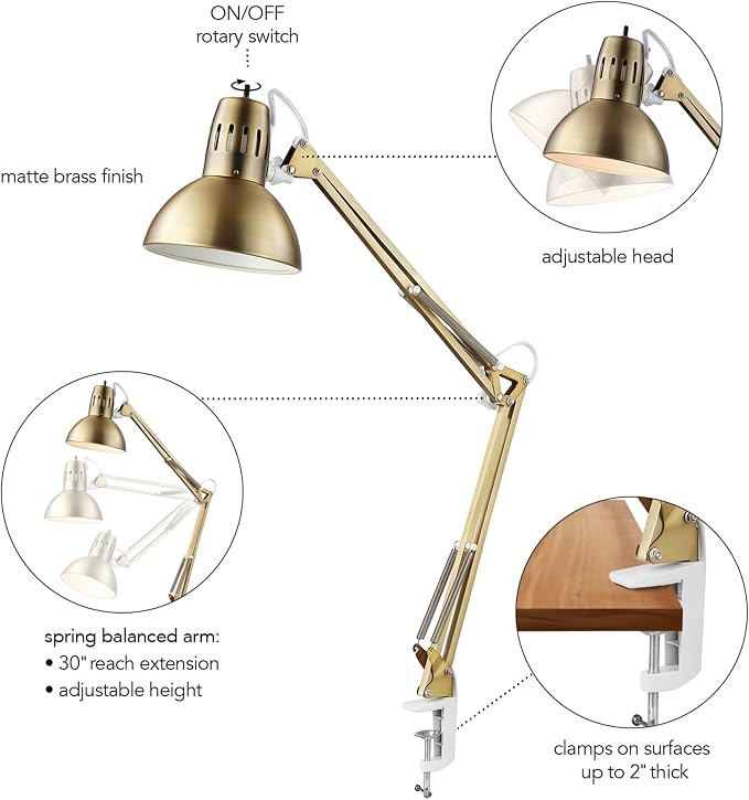 Globe Electric 62000010 32" Multi-Joint Desk Lamp - Image 5