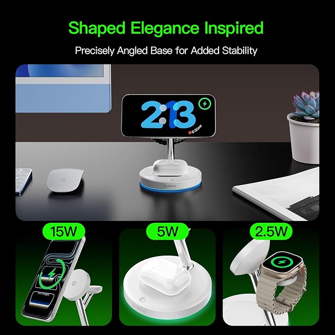 【Adjustable Blue Ambient Light】 Wireless Charger 3 in 1 - Image 7