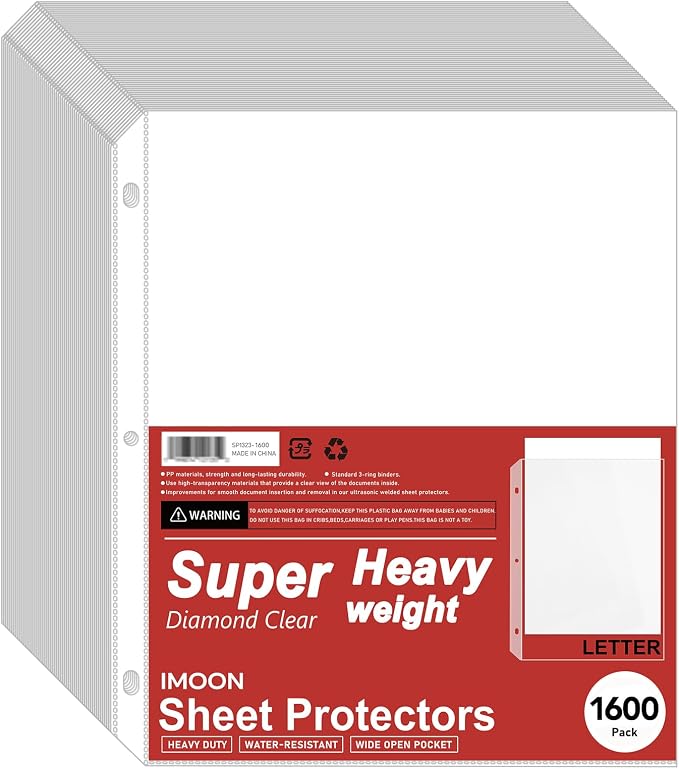 Super Heavyweight 3-Hole Letter Size Sheet Protectors by Unknown