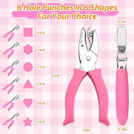 MAPVOLUT 6-Pack Craft Hole Punchers Set - Image 3