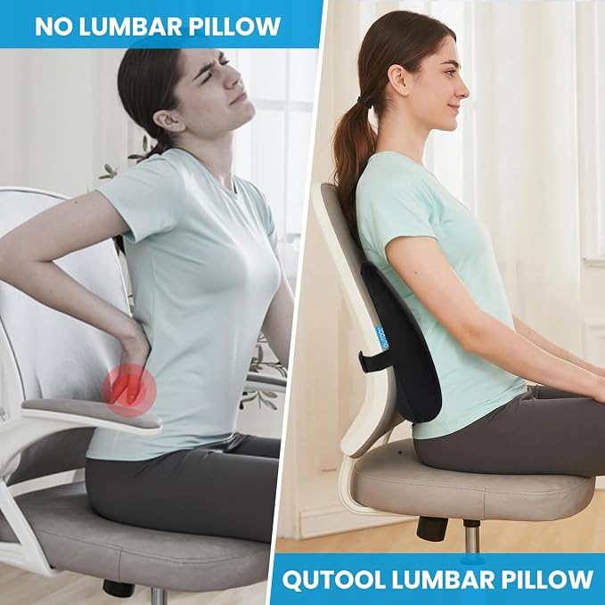 Lumbar Support Pillow for Office Chair, Office Home Essentials, Gifts for Mom - Image 3