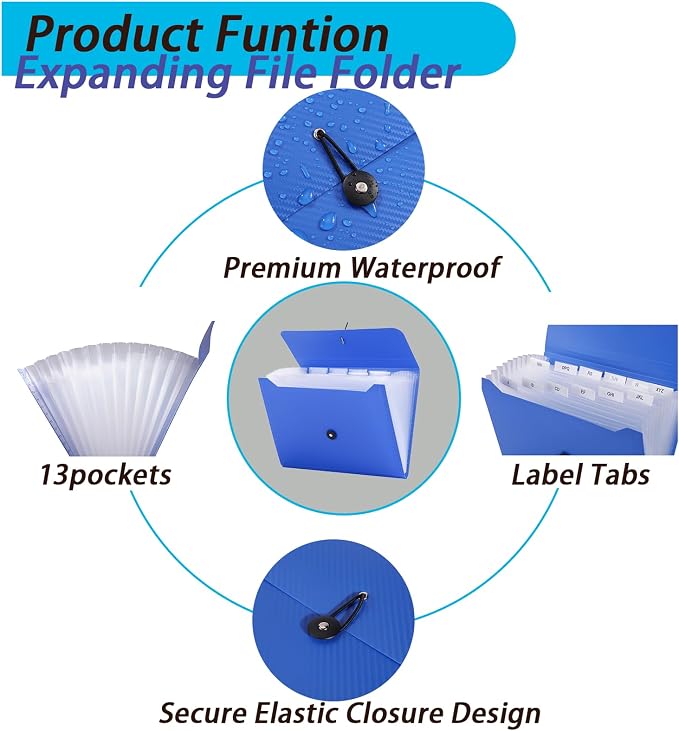 A4 Paper Document Organizer Expanding File Folder - Image 4
