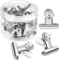 AUEAR, 30 Pack Metal Push Pin Clips Bulldog Heavy Duty Thumb Tacks by AUEAR