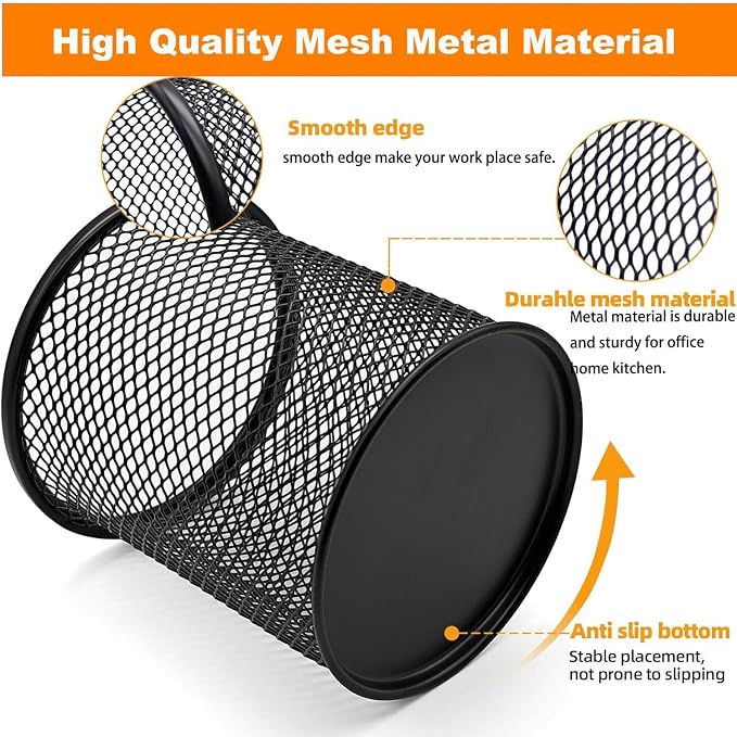 Pen Holder Pencil Holder Mesh Metal Pen Cup Holder Pencil Cup Holder - Image 3