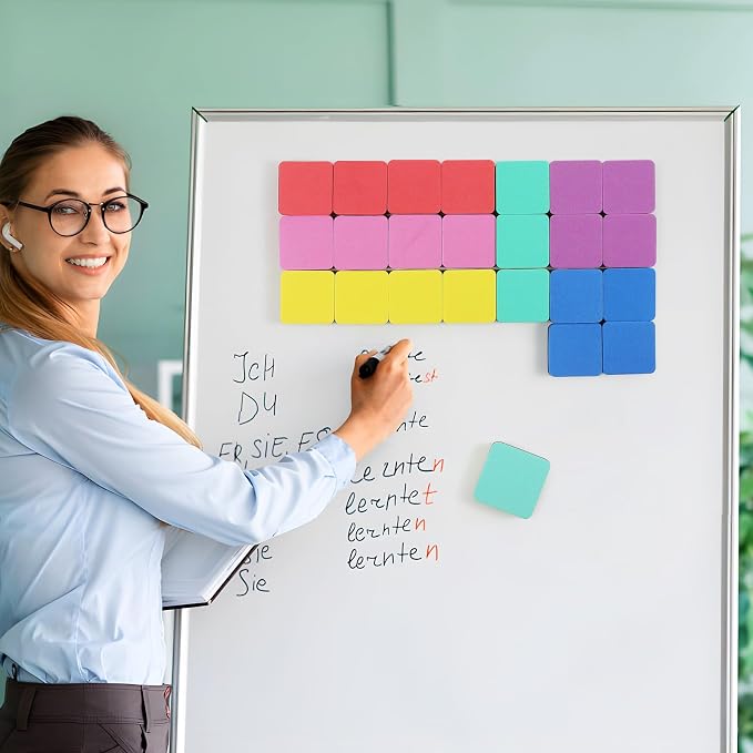 MaxGear Dry Erase Erasers, 108 Pack Magnetic Whiteboard Erasers, 6 Colors | - Image 5