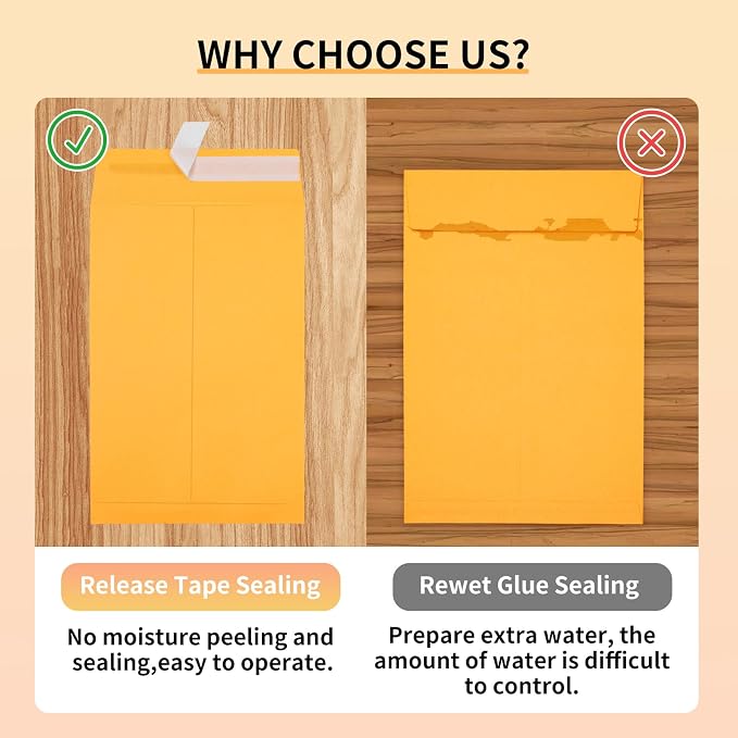 Joyberg 6x9 Envelopes Self Seal, Catalog Mailing Envelopes 6 x 9 Tear Resistant - Image 3