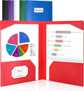 Sooez 6Pack Folders with Pockets, Pastels Colors, Heavy Duty Pocket Folder by Sooez