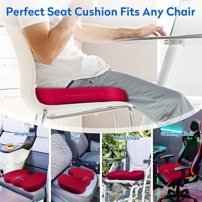 CushZone Seat Cushion, Office Chair Cushions, Car Seat Cushion, Non-Slip - Image 5