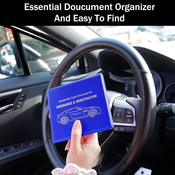 UYYE Car Registration and Insurance Card Holder, Vehicle Glove Box Car Organizer - Image 5
