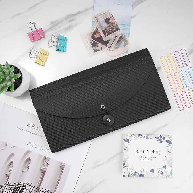 Accordion File Folder with Tabs and Elastic Closure, 13 Pocket File Organizer - Image 7
