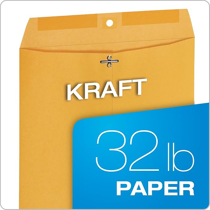 Quality Park 10" x 13" Clasp Envelopes, Heavy 32 lb Brown Kraft, Gummed Flap - Image 5