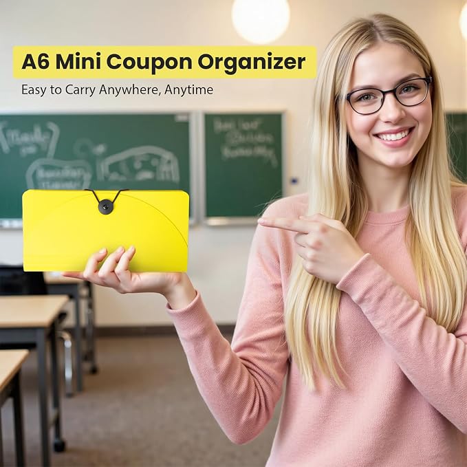13 Pocket A6 Receipt Organizer, 2 Pack Small Accordion File Organizer, Coupon - Image 6