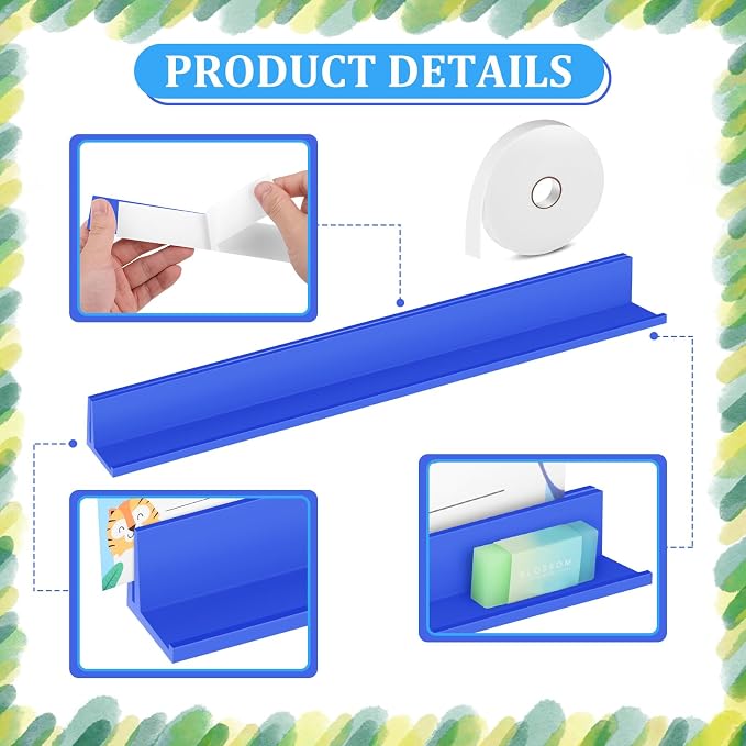 MJOGGOTT 24Pcs Classroom Desk Name Plates Holder Index Cards Storage, School - Image 3