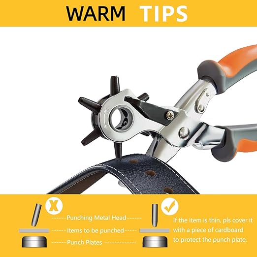 Leather Hole Punch, BILLION GOLD Heavy-Duty Belt Hole Puncher, Watch Straps - Image 5