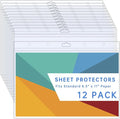 AKONEGE 12PCS Hard Sheet Protectors 8.5 x 11 Waterproof Resealable Zip Page by AKONEGE