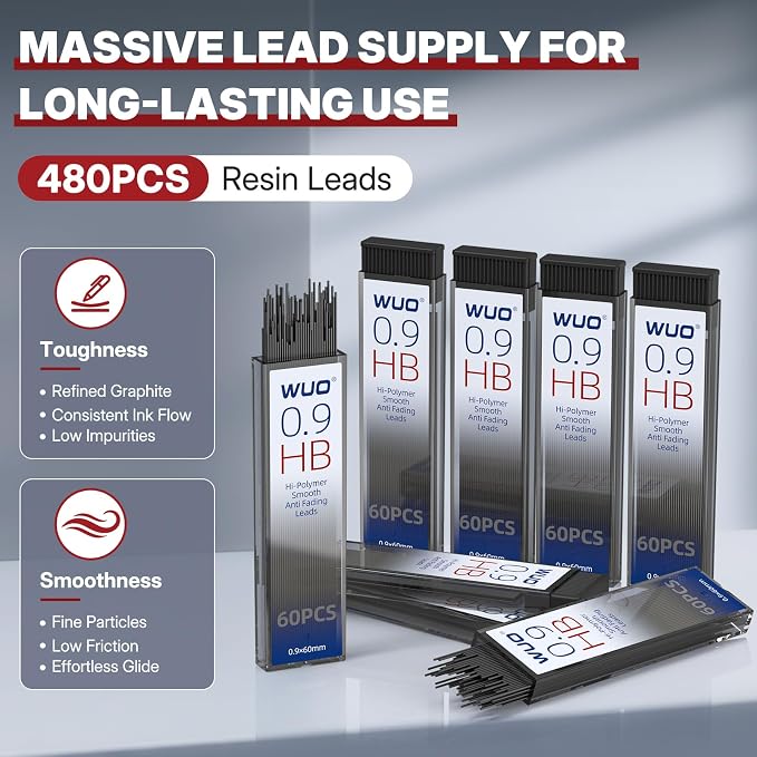WUO 0.9mm Mechanical Pencil Set - Image 5