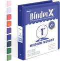 BinderX Extra Durable 3 Ring Binder, Round Rings 1 Inch Binder, Fits 175 Sheets by Sooez