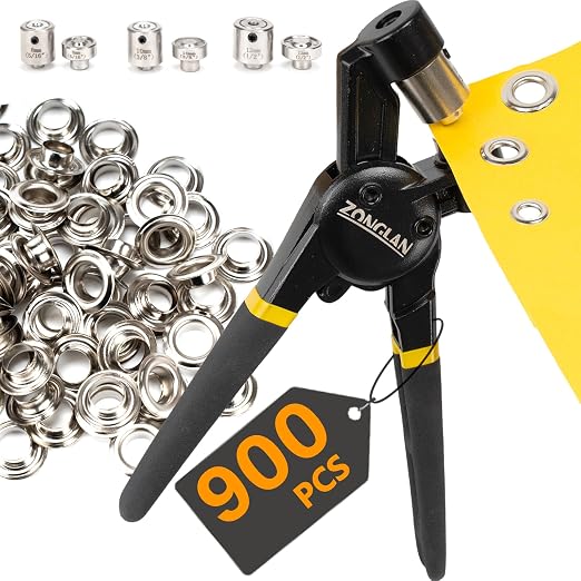 zonglan Heavy Duty Grommet Tool Kit of 1/2" 5/16" and 3/8" by MasterGrommetKitEyelet