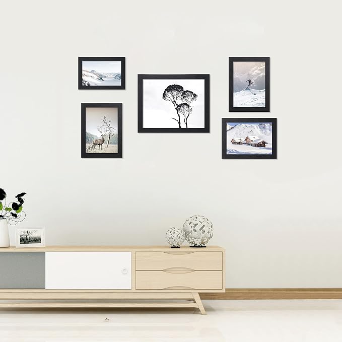 ELSKER&HOME 4x6 Picture Frame Black Set of 6 Glass | Multi Photo Frames Collage - Image 3