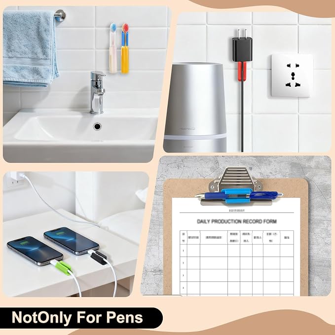 20 Pack Silicone Pencil Holders, Adhesive Pen And Marker Holders, Wall - Image 5