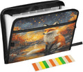Expanding File Folder Funny Magic Fox Accordion File Organizer 13 Pockets by ALAZA