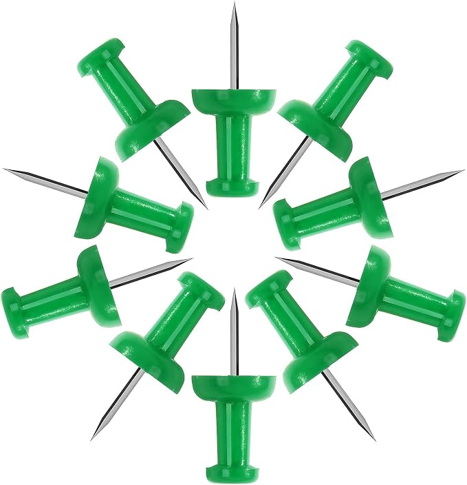 VAPKER Push Pins Tacks 120Pcs Medium Green Thumb Tacks Larger Size Pin Map by VAPKER