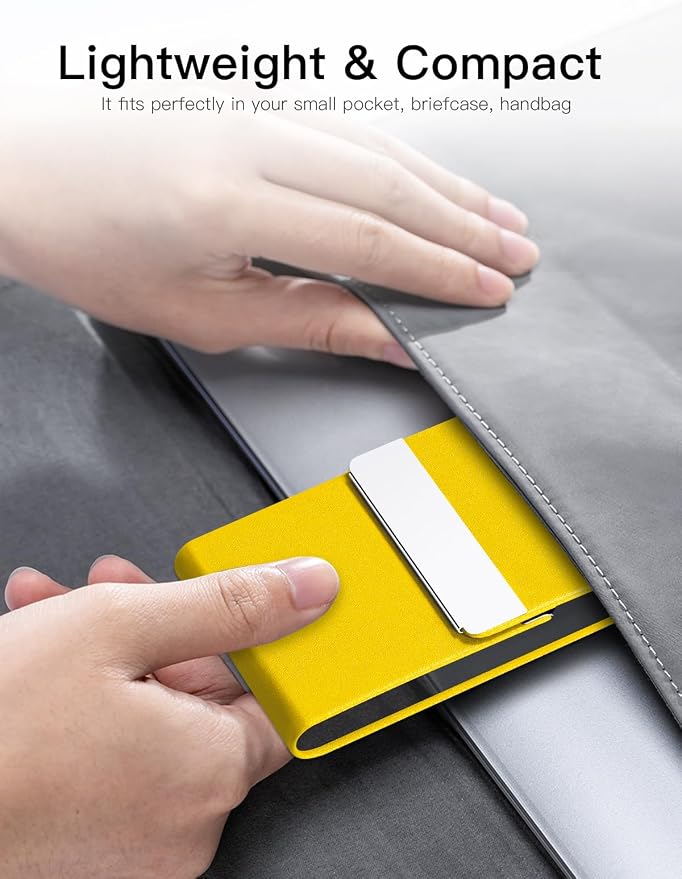 Padike Professional Business Card Holder PU Leather Business Card Case Name - Image 6