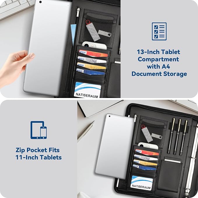Portfolio Binder 3 Ring Includes Pen and 5 Dividers - Image 9