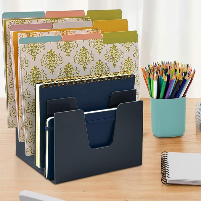 Acrimet 5 Section Incline File Sorter Organizer, Desktop Mail Holder, - Image 5