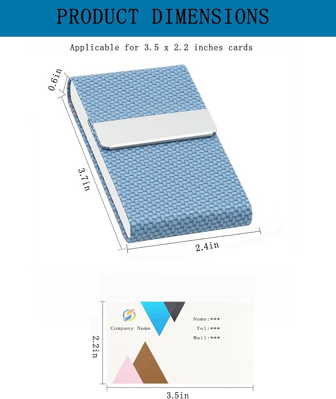 Business Card Holder with Ultra Slim Design, Business Card Case with Premium PU - Image 3