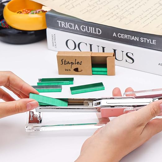 NatSumeBasics 3000 Colored Staples 26/6 Standard Green Staple Refill - Image 4