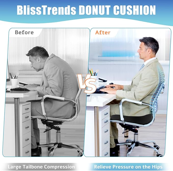BlissTrends Donut Pillow Seat Cushion, Donut Chair Cushions - Image 5