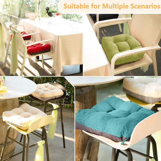MAGIC ELEPHANT Chair Cushions for Dining Chairs, Memory Foam Kitchen Chair - Image 6