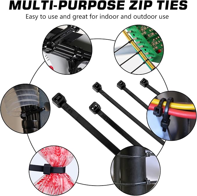 Cable Zip Ties, 4 Inch Small Cable Ties, Self-Locking Wire Ties used - Image 7