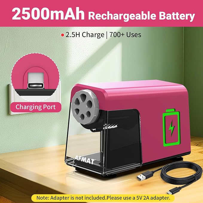 AFMAT 6-Hole Electric Pencil Sharpener - Image 6