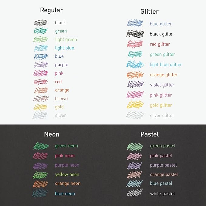 Pentonic Gel Pens, 36 Assorted Colors, Medium & Fine Point, Smooth Writing - Image 4