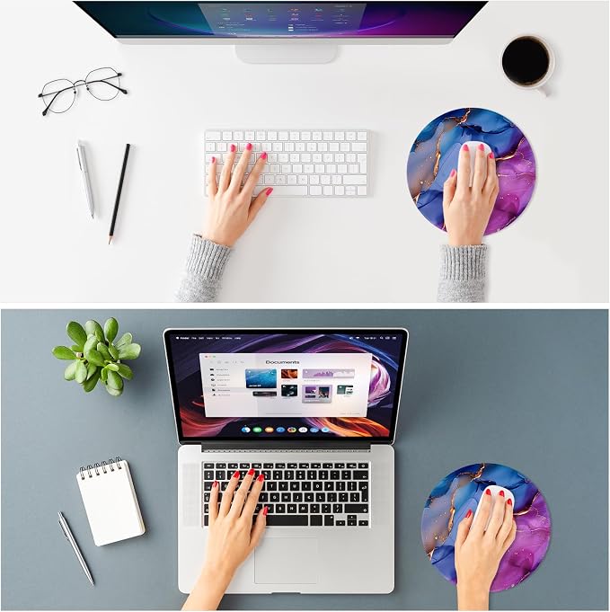 ITNRSIIET Mouse Pad Non-Slip Rubber Base Smooth Surface Stitched Edges - Image 2
