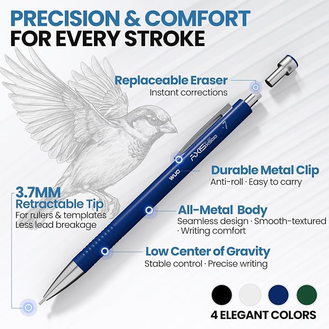 WUO 0.7mm Mechanical Pencil Set - Image 3